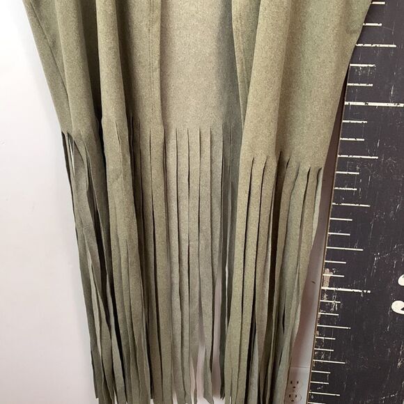 Boutique green fringed vest nwt 3xl - Picture 3 of 6